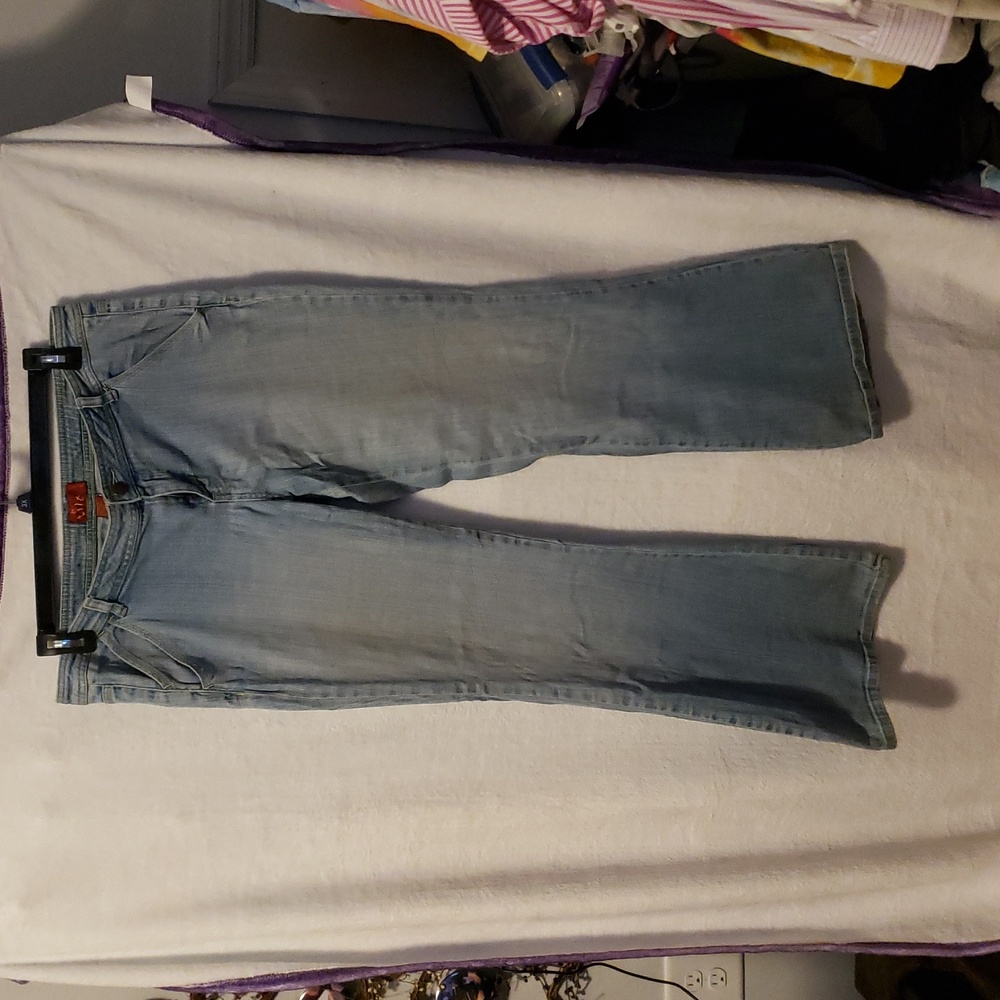 TILT Light Blue Flare & Wide Leg Jeans